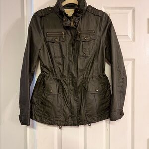 Michael Kors Jacket women’s small waxed raincoat light coat detach hood